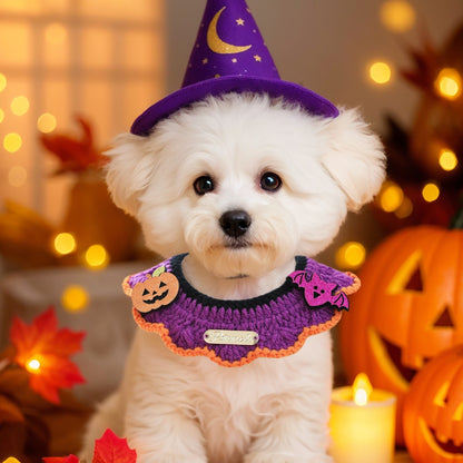 Halloween Knitted Pet Neckerchief