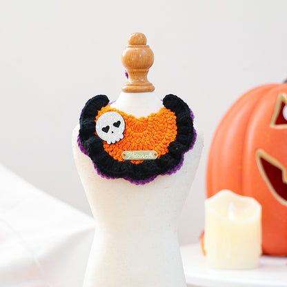 Halloween Knitted Pet Bib