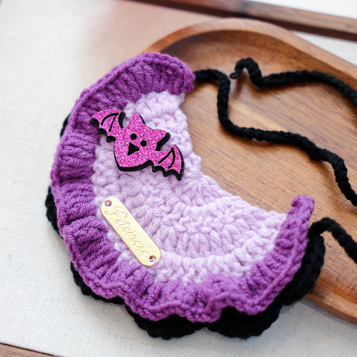 Halloween Knitted Pet Bib