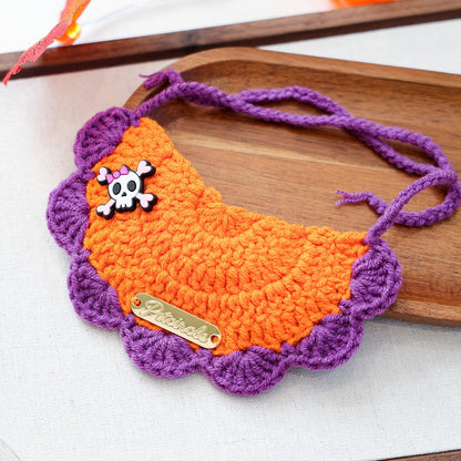 Halloween Knitted Pet Bib