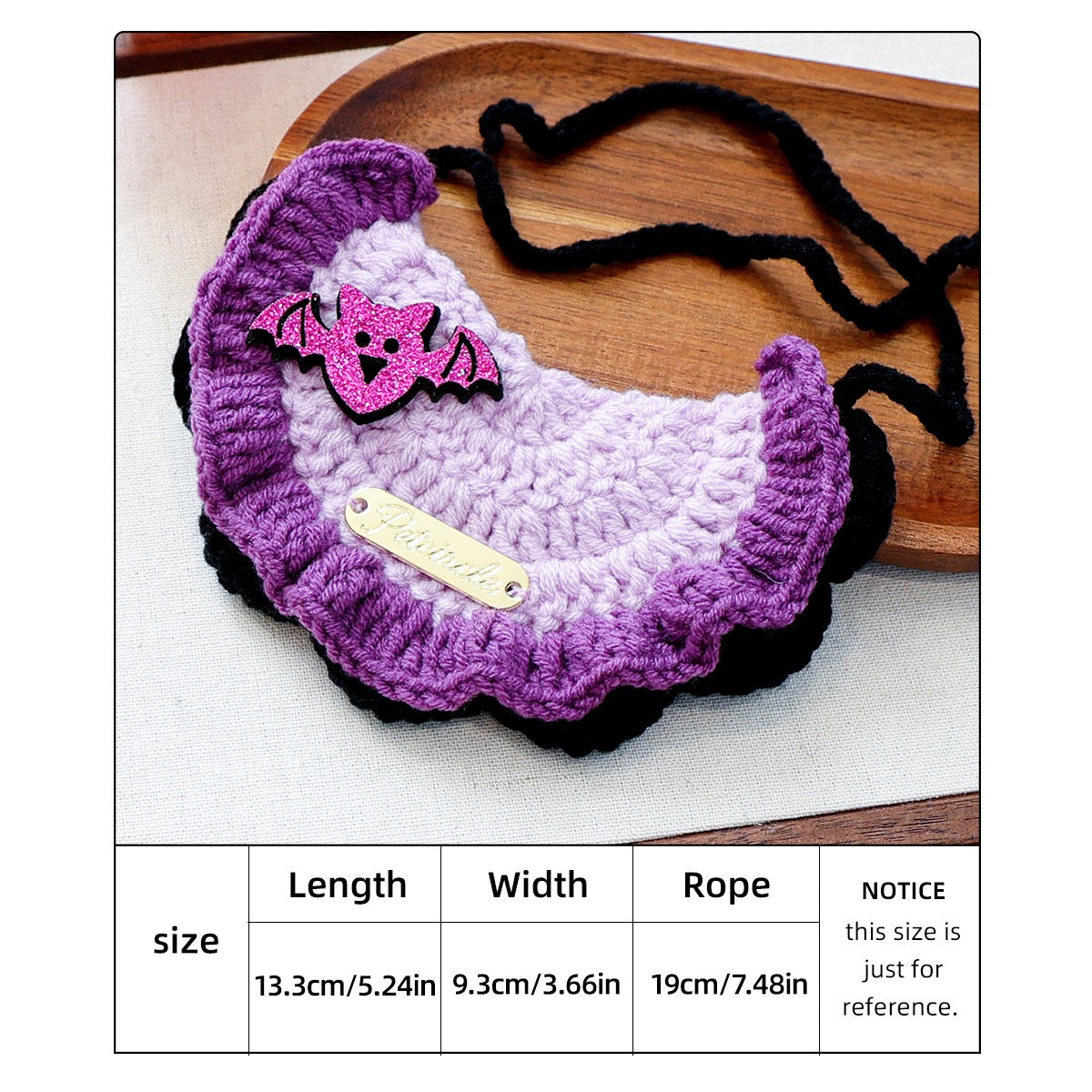 Halloween Knitted Pet Bib