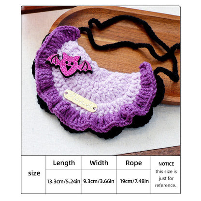 Halloween Knitted Pet Bib