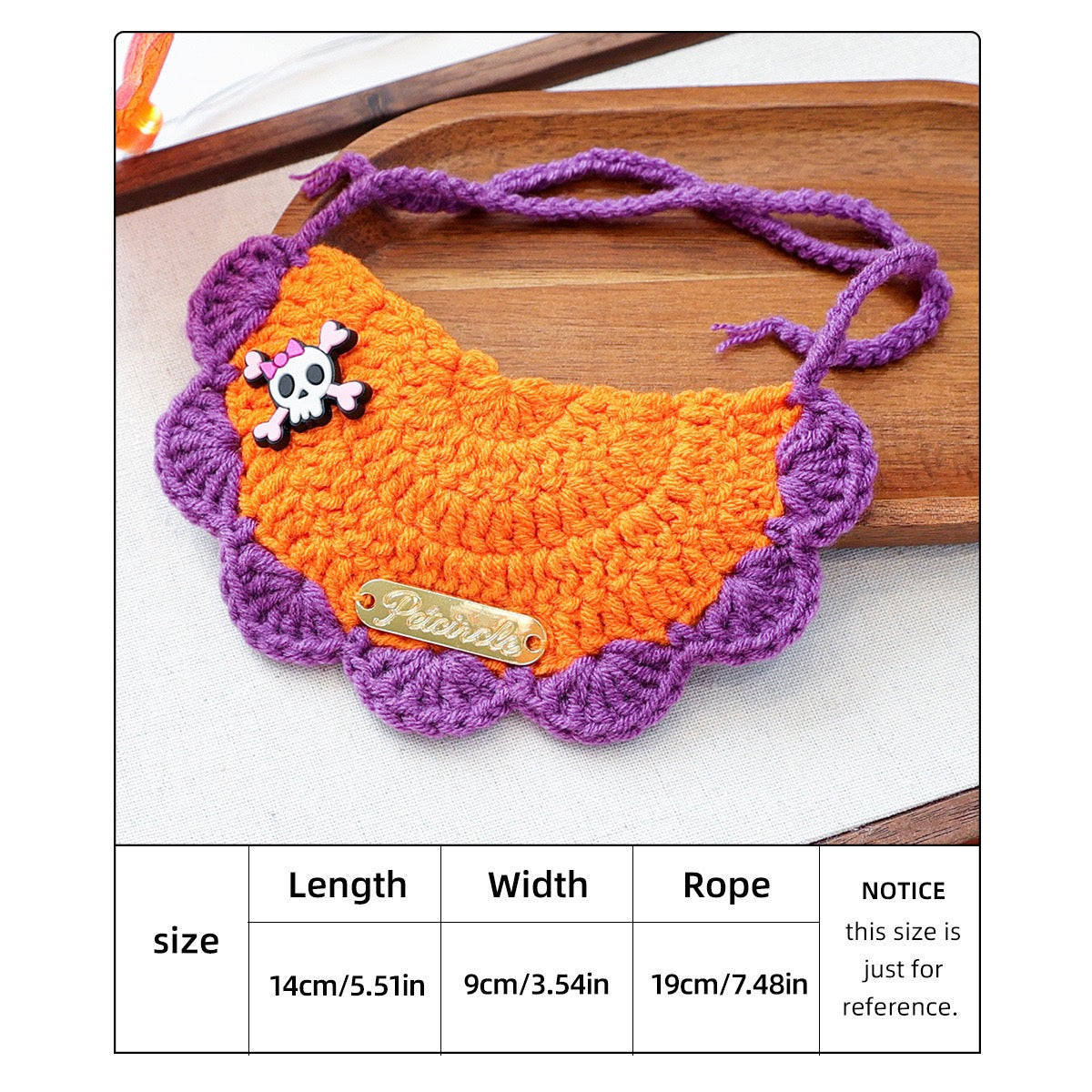 Halloween Knitted Pet Bib
