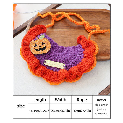Halloween Knitted Pet Bib