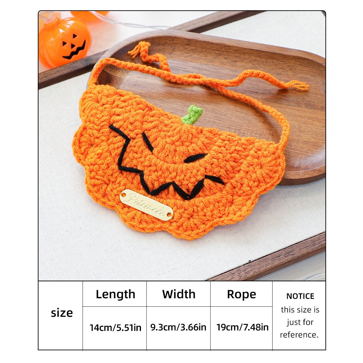 Halloween Knitted Pet Bib