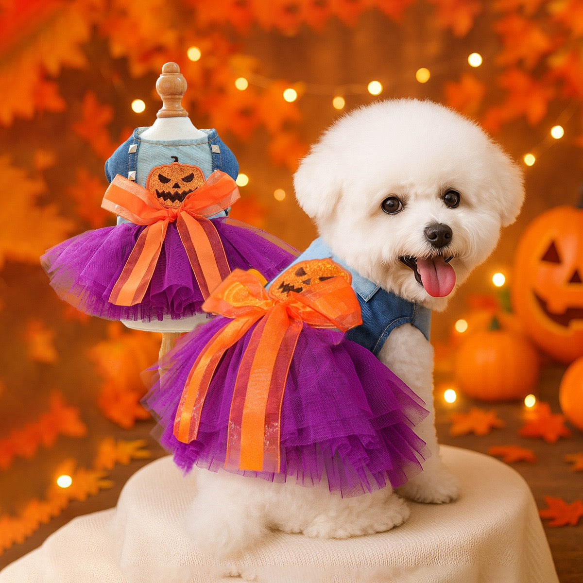 Halloween Style Pet Silk Dress