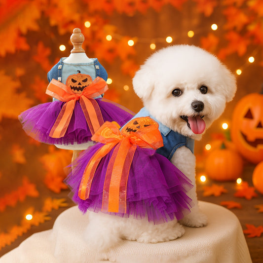 Halloween Style Pet Silk Dress
