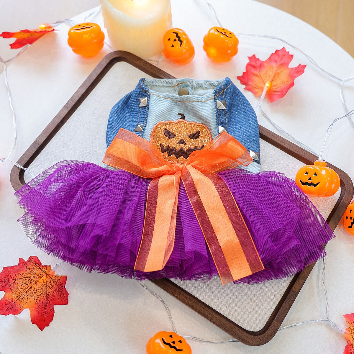 Halloween Style Pet Silk Dress