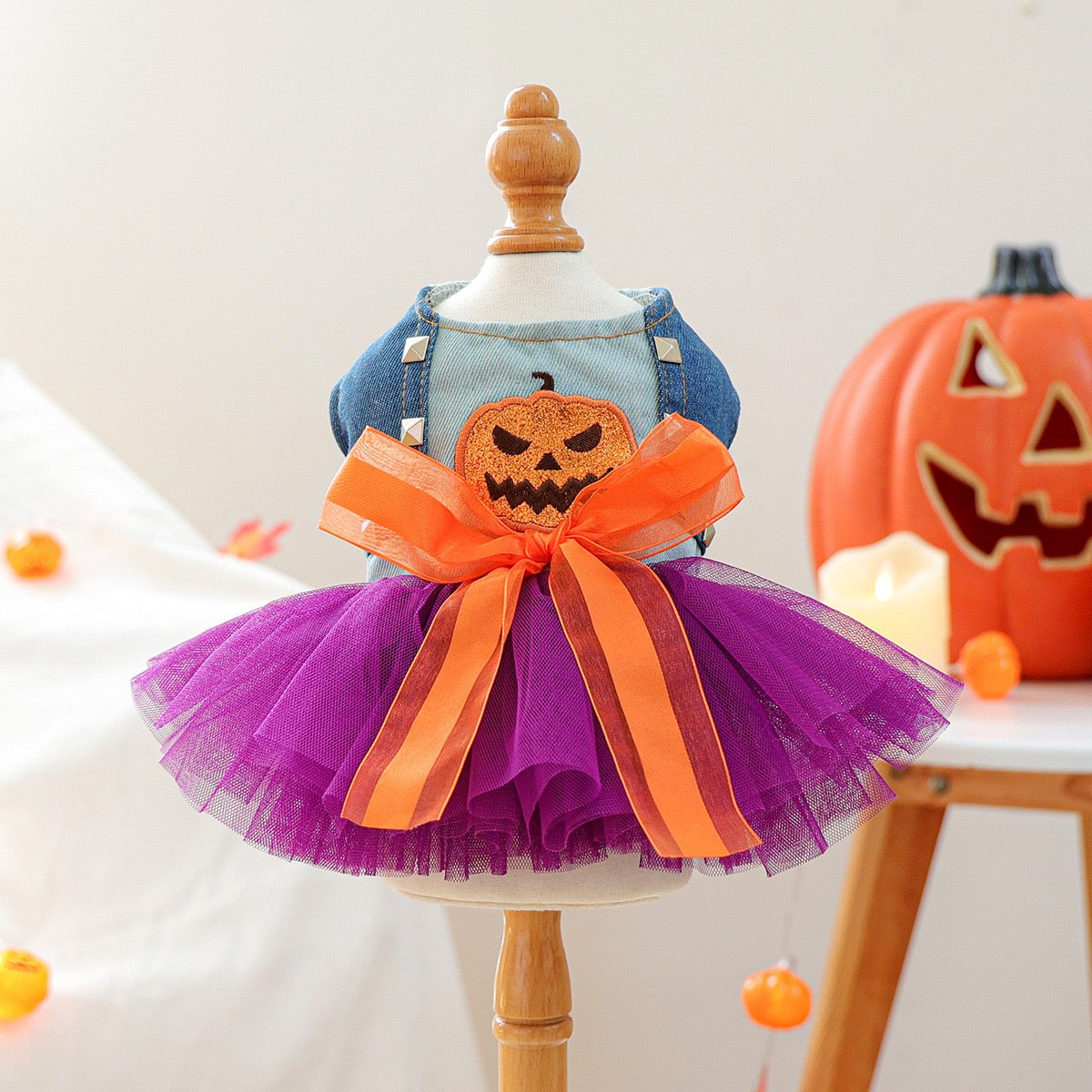 Halloween Style Pet Silk Dress