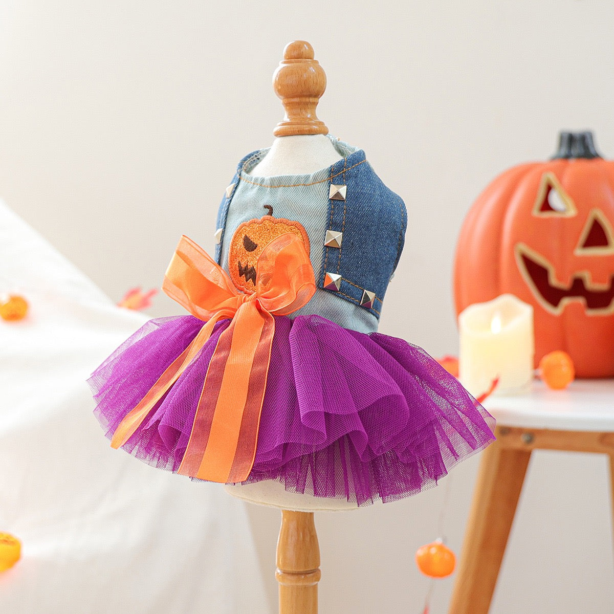 Halloween Style Pet Silk Dress