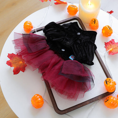 Halloween Style Pet Silk Dress