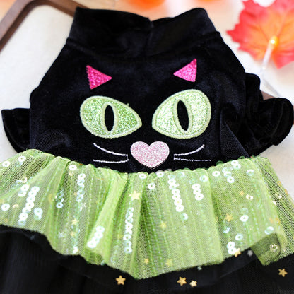 Halloween Style Pet Silk Dress