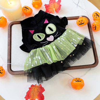 Halloween Style Pet Silk Dress