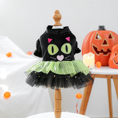 Halloween Style Pet Silk Dress