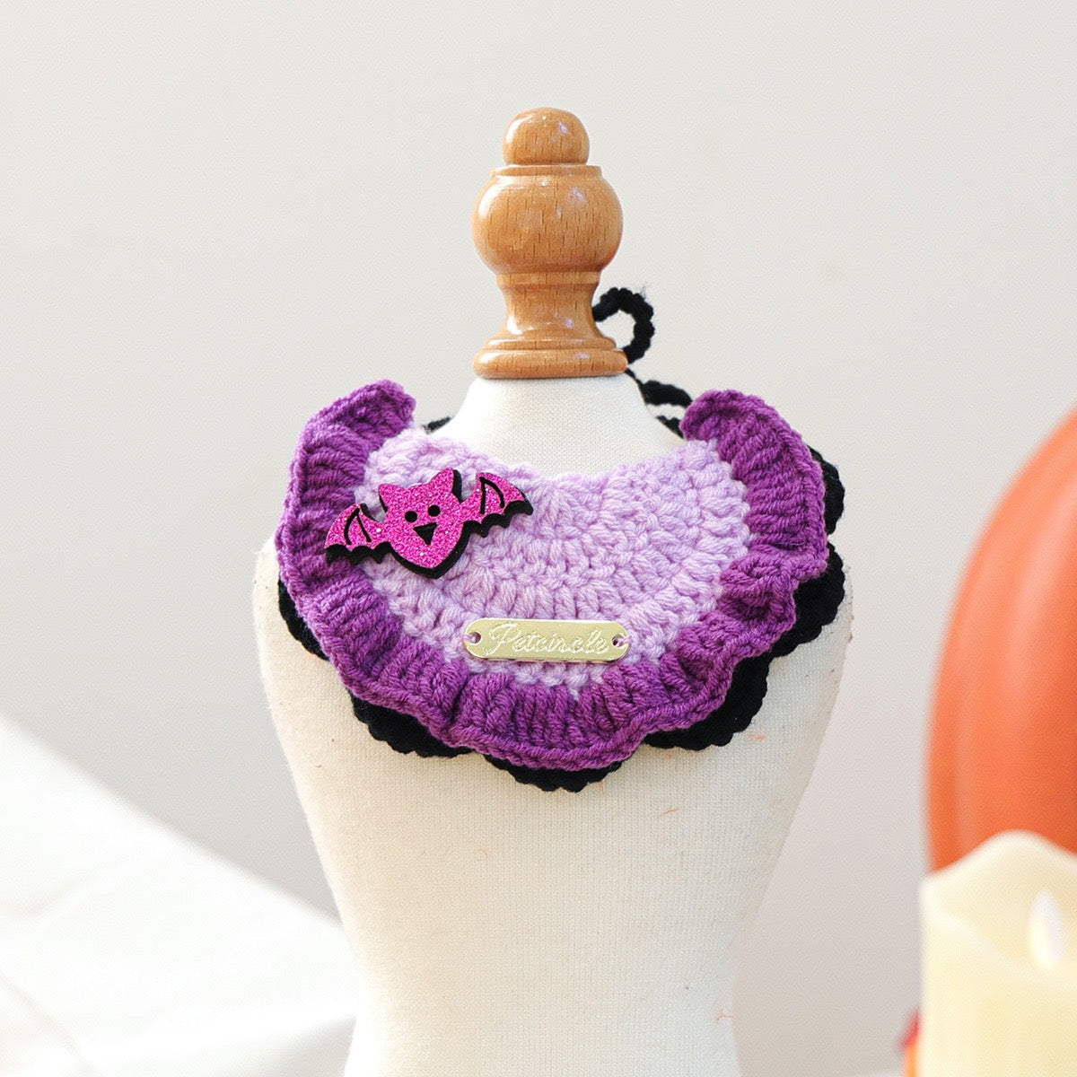 Halloween Knitted Pet Bib
