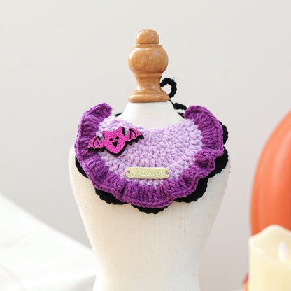 Halloween Knitted Pet Bib