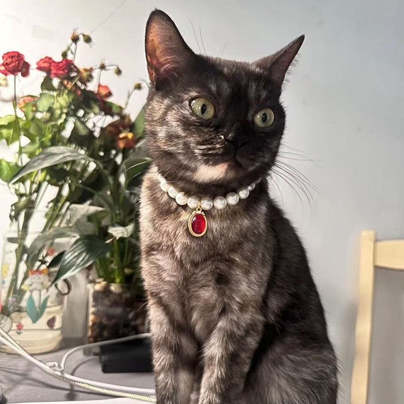 Gemstone Pearl Necklace