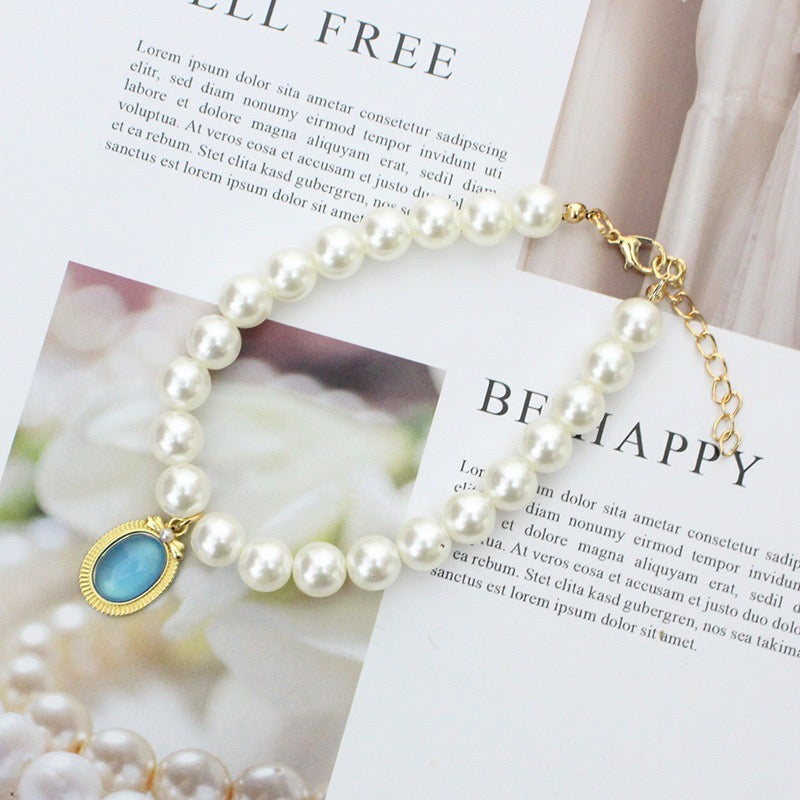 Gemstone Pearl Necklace