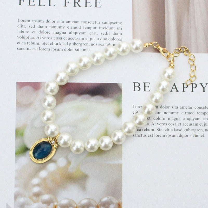 Gemstone Pearl Necklace