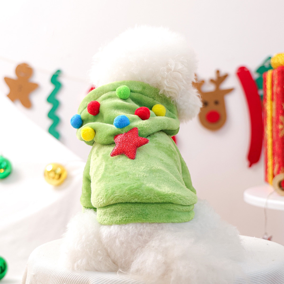 Flannel Hoodie Cute Christmas Tree