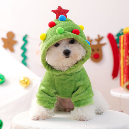 Flannel Hoodie Cute Christmas Tree