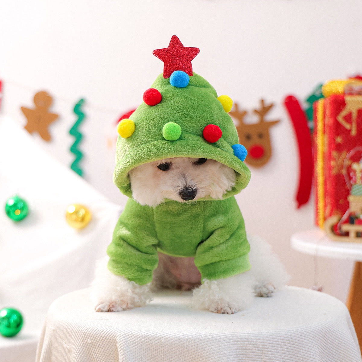 Flannel Hoodie Cute Christmas Tree