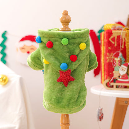 Flannel Hoodie Cute Christmas Tree