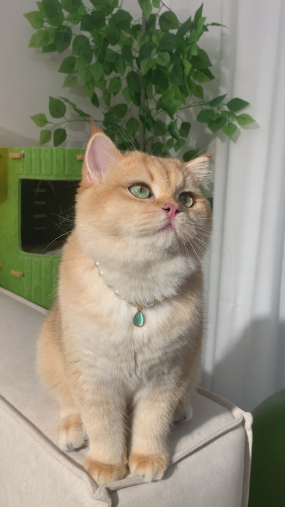 Teardrop Gemstone Pearl Necklace